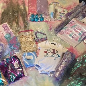 🧜‍♀️🧜‍♀️Mermaid themed first birthday party decorations and outfit!!🧜‍♀️🧜‍♀️